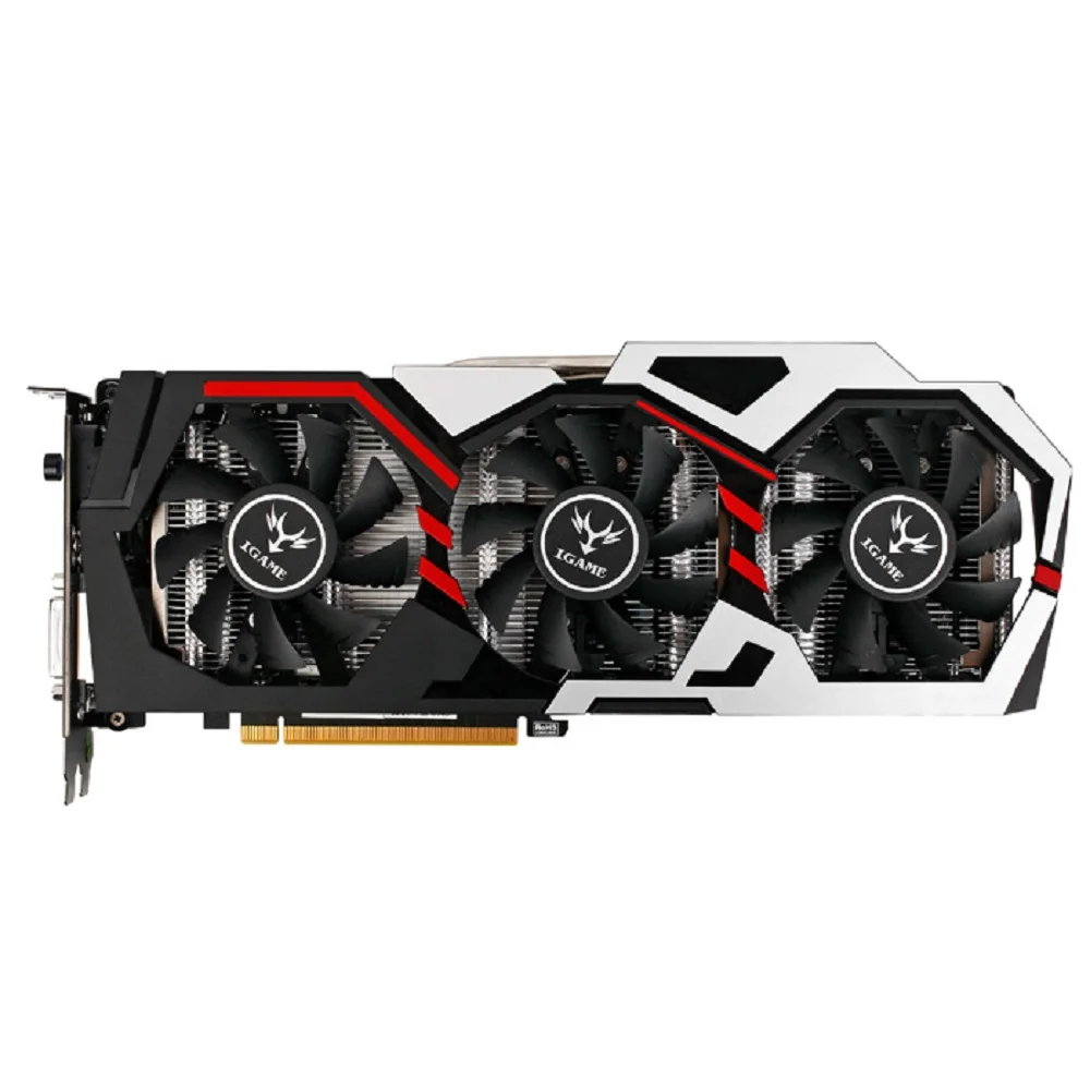 Оригинальный красочный iGame1070 Графика карты U 8GD5 Топ 256bit GDDR5 8 GB GeForce GTX 1070 с HDMI/DVI/DP 1 4