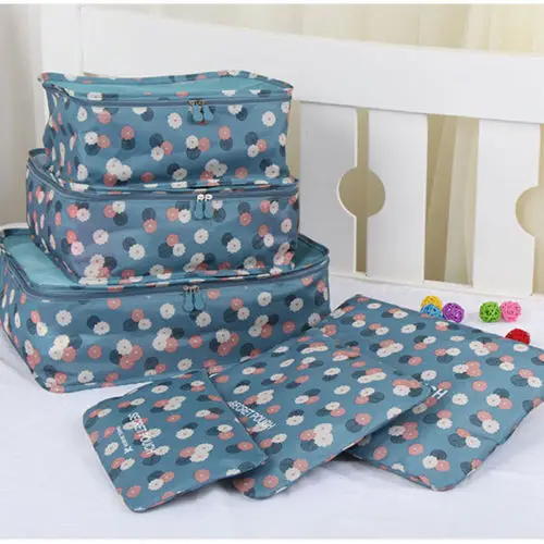 6 шт. дорожная сумка для хранения водонепроницаемая одежда Упаковка Куб чемодан