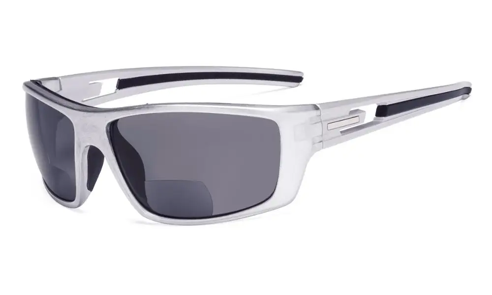PearlySilverFrame S066-Bifocal Eyekepper двухфокусные солнцезащитные очки для спорта TR90 солнечных батареях для чтения - Цвет оправы: PearlySilverFrame