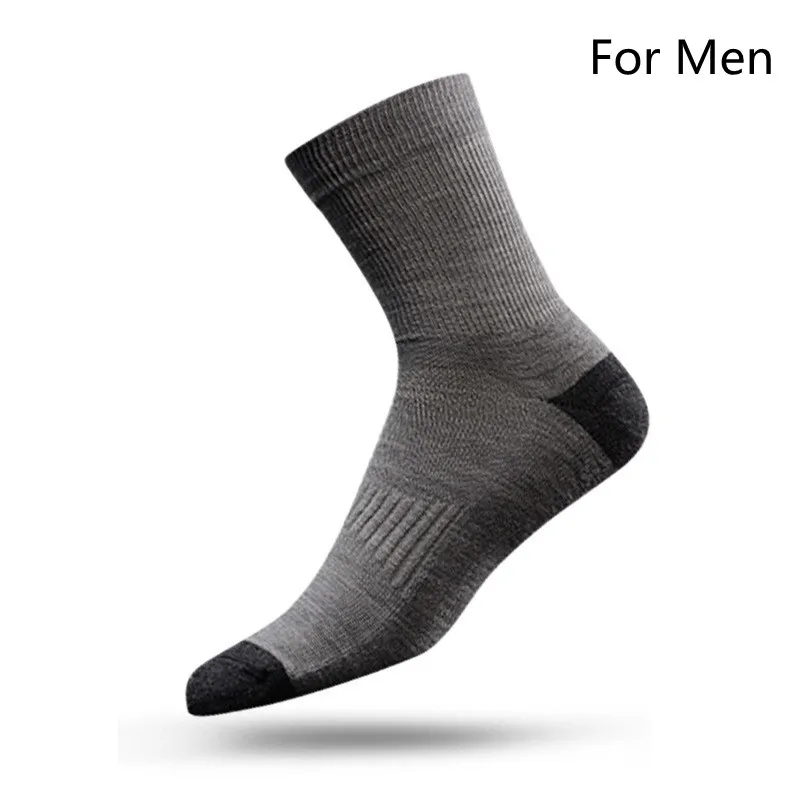 gray for men 3 пары Высокое качество Австралия мериносовая шерсть теплые женские носки зимние повседневные мужские носки - Цвет: gray for men