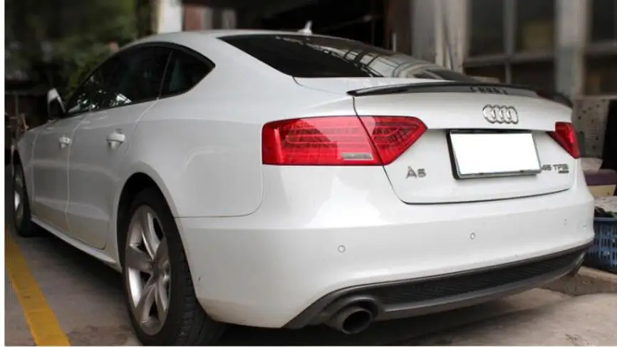 Углеродного волокна заднего крыла задний багажник спойлер крыло для AUDI A5 S5 RS5 2017