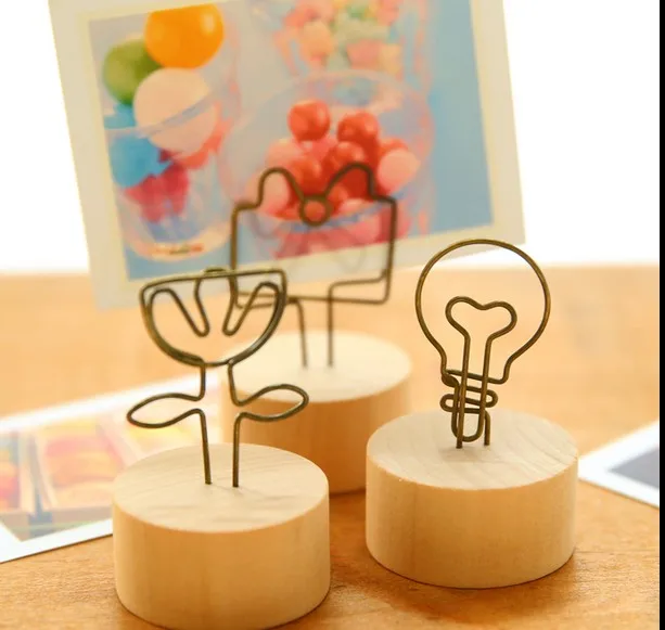 1 шт. практичный из дерева и металла держатель для фотографий сада фото памятка