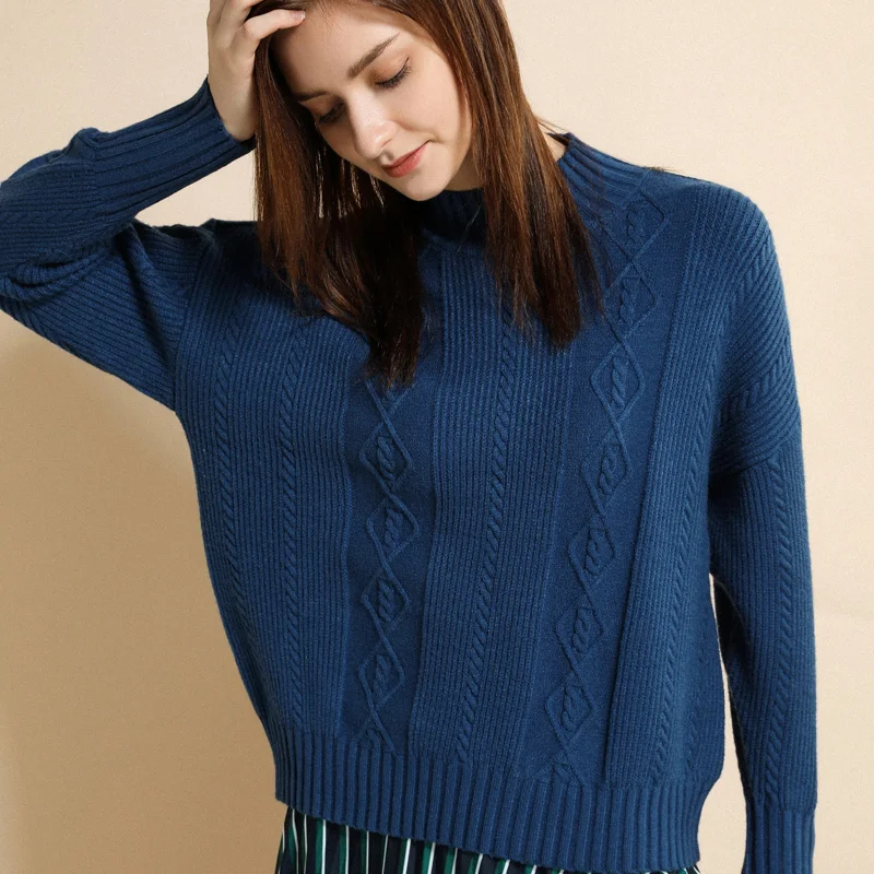 Tong Yi Autumn Winter Women Pullovers Sweater Knitted Elasticity Casual Jumper Fashion Slim Turtleneck Warm Female Sweaters | Женская