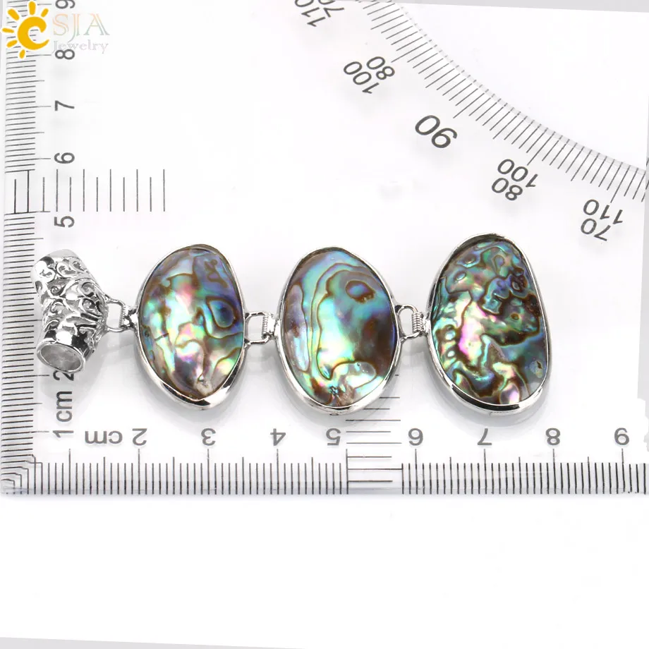 Ожерелье CSJA из Новой Зеландии ожерелье с 3 овальными бусинами натуральное сырье