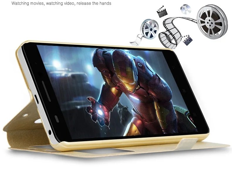Чехол для Lenovo K5 note умный чехол книжка с окошком подставкой и держателем Жесткий