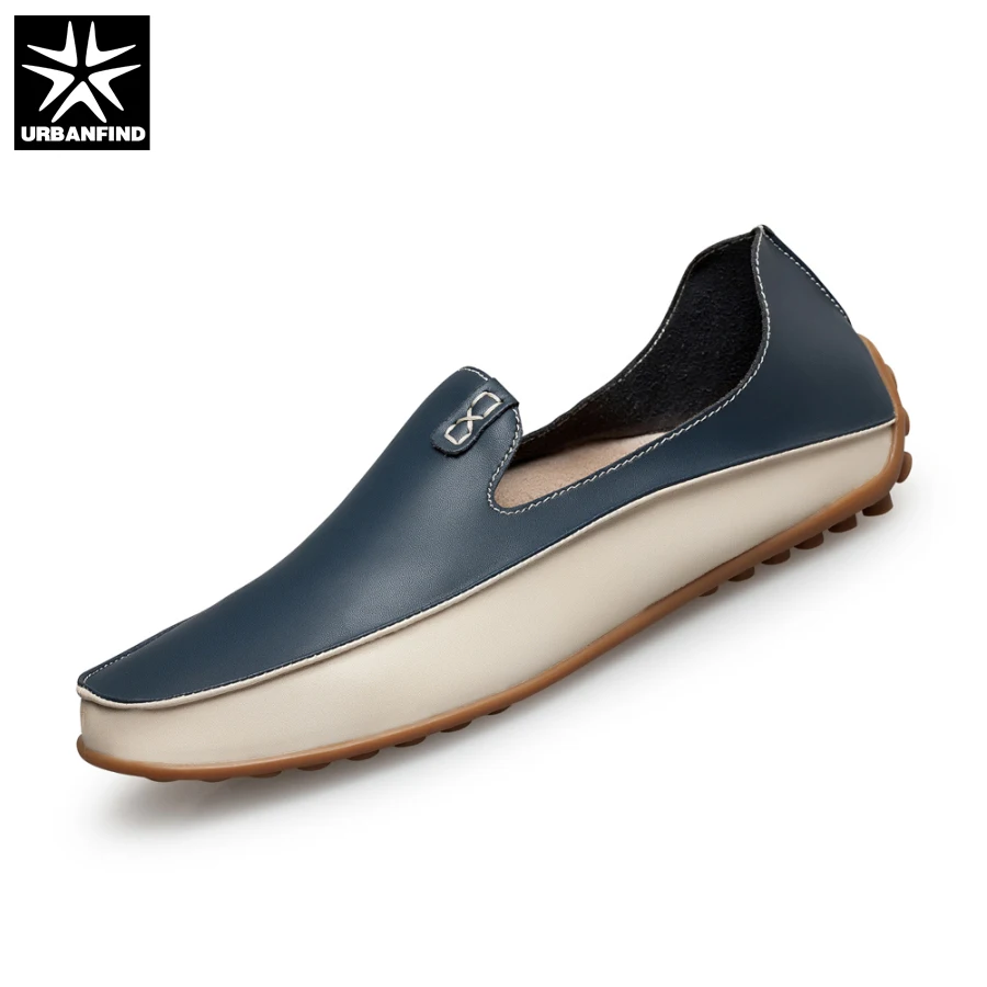 URBANFIND/модные мужские кожаные лоферы обувь для вождения большие размеры 36-47 мягкие