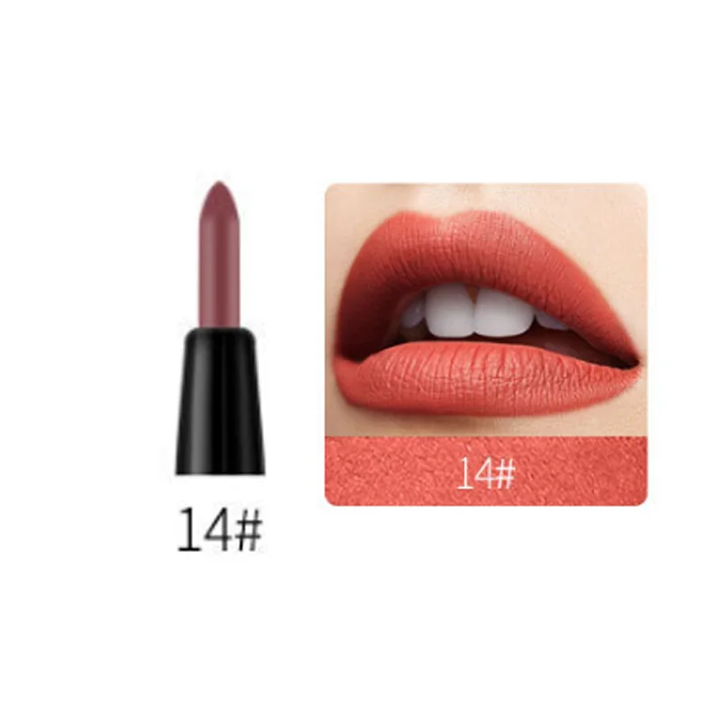 14 Kiss beauty, матовый телесный карандаш для губ, водостойкий стойкий красивый карандаш для губ, сексуальная красная помада тыквенного цвета, Косметическая Ручка KB011 - Цвет: 14