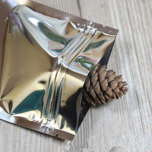 

Retail 100Pcs/lot Resealable Aluminum Foil Valve Ziplock Package Bag For Dried Food Nuts Bean Packaging Storage Zipper Bag