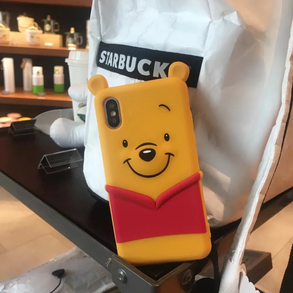 Oryksz для iPhone 7 Чехол Милые Носки с рисунком медведя из мультика мягкий силиконовый
