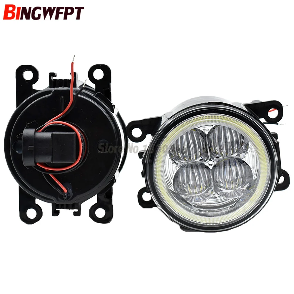 2x супер яркие глаза ангела белые синие светодиодные противотуманные фары для