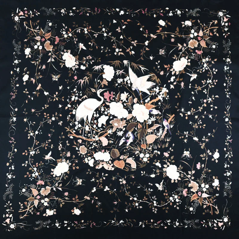 

Crane Prints 100% Twill Silk Scarf Wraps Shawl Foulard Head Scarves 35" X 35
