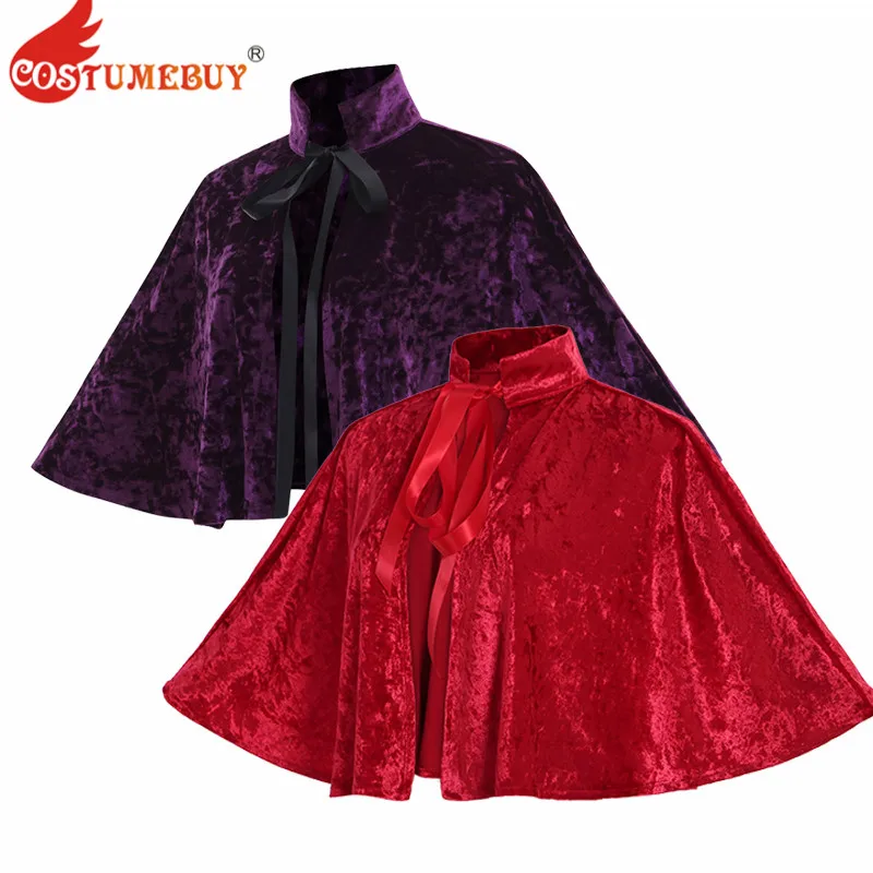 

CostumeBuy Velvet Cloak Mantle Coat Wicca Robe Medieval Victorian Cape Bridal Gown Shawl Women Halloween Cosplay LARP Costumes