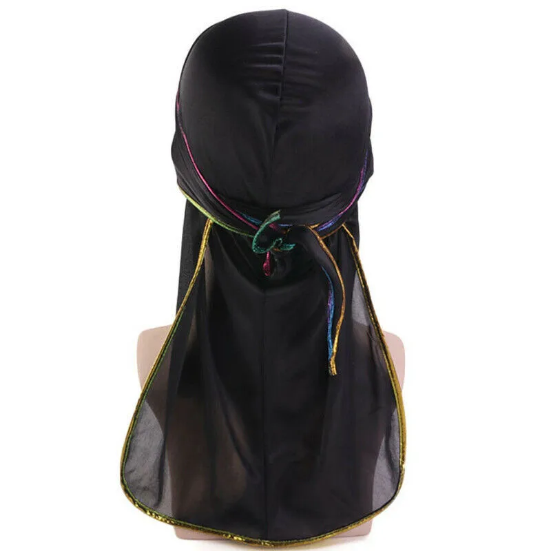 Унисекс Мужской Женский тюрбан длинный хвост шарф шапка Doo Durag головной убор