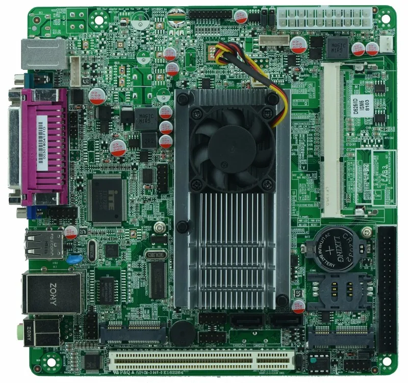 Лидер продаж Встроенная Материнская плата ITX_M58_A52 Intel D525/1,80 ГГц двухъядерный процессор, Процессор с 8* USB/2* COM/1* VGA