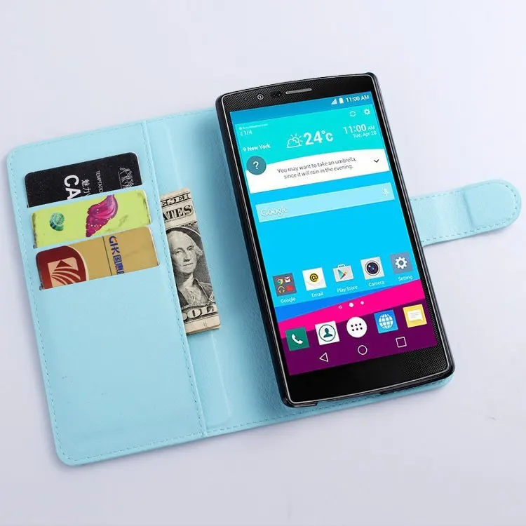 Чехол для LG G4 новинка 2015 модный роскошный кожаный чехол-кошелек с личи и