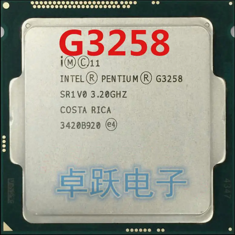 Процессор Intel G3258 LGA1150 22 нанометров двухъядерный 100% рабочий процессор для