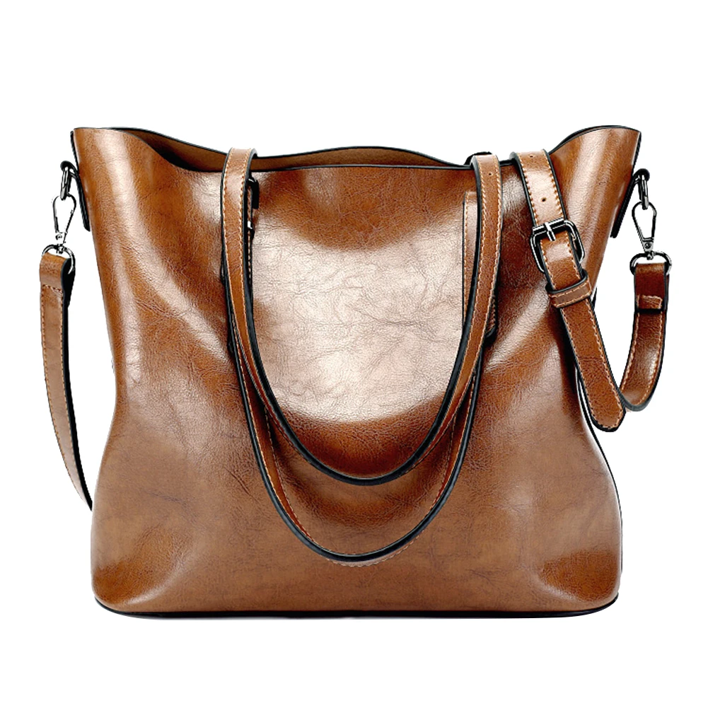 

Retro Women's Solid Color Large Capacity Crossbody Shoulder Bag Tote Storage Pouch
