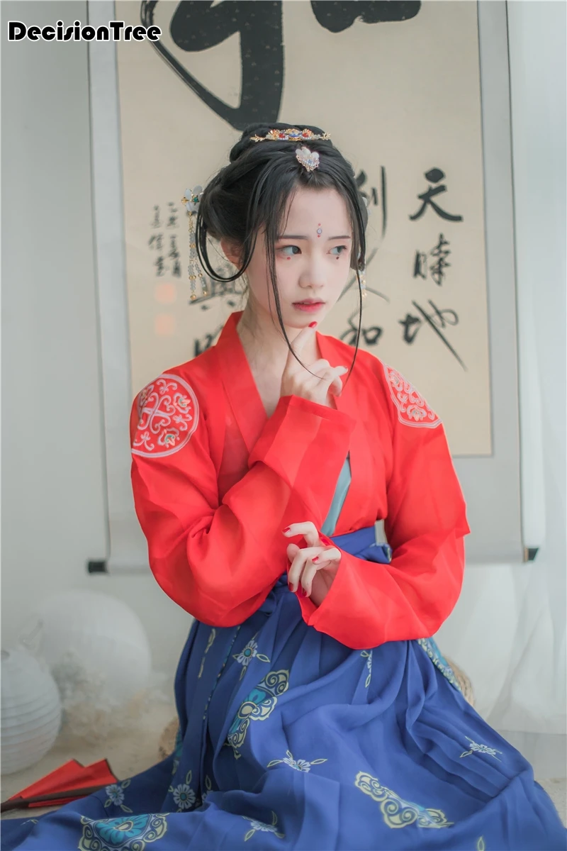 Традиционная одежда hanfu для косплея, женское платье императрицы древней династии Тан, красный, белый, желтый, для женщин, Древний китайский