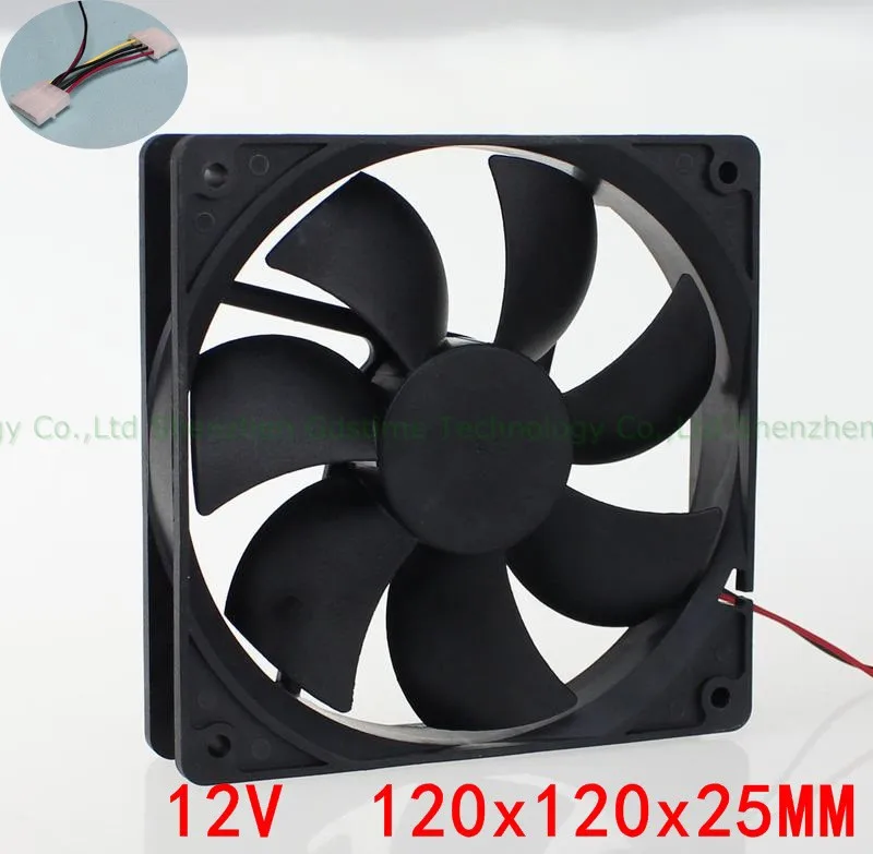 Большой вентилятор охлаждения шасси DC 4PIN12V 12 см 120 мм 12025|Кулеры и системы