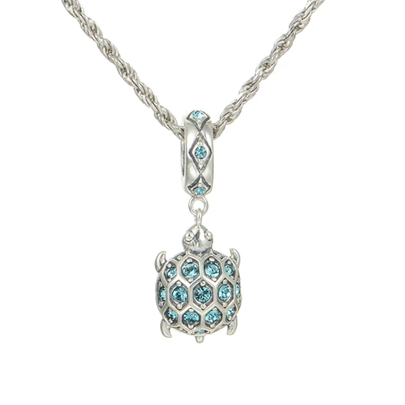 Новинка! Бусины из серебра 925 пробы с подвеской в виде морской черепахи|silver beads|925