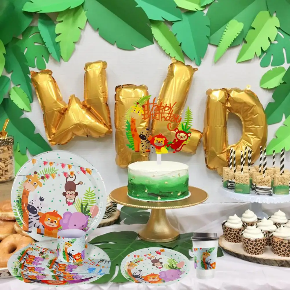 PARTIMATE одноразовые вечерние столовые приборы наборы для дней рождения животных