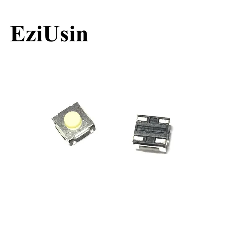 EziUsin 100pcs 6*6*3.4 Silica Gel Cream Color Waterproof Keyboard Touch Button Digital Electrical Micro Switch Interrupteur