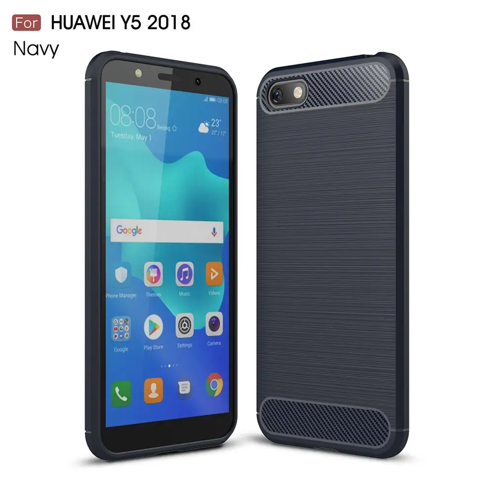 Синий Для huawei Y5 Lite силиконовый чехол ТПУ мягкий чехол для телефона для huawei Y5 Lite DRA-LX5-ра LX5 Y5Lite Y 5 Lite чехол - Цвет: Синий