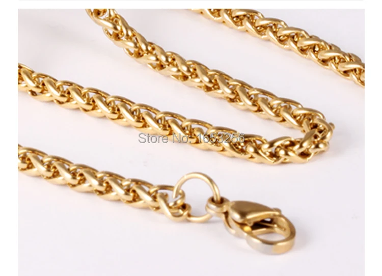 Цепочка Из Нержавеющей Стали 316L под золото 18-36 дюймов 6 мм