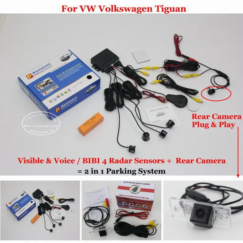 Датчики парковки автомобиля + камера заднего вида = 2 в 1 визуальная/Биби