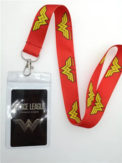 1 шт. Мультяшные Мстители чудо-женщина ремни на шею карточка для удостоверения