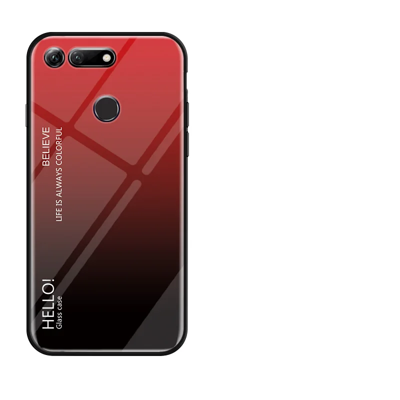 6 Мраморный жесткий чехол из закаленного стекла для huawei Honor View 20, чехол с градиентом, защитная задняя крышка для huawei Honor View 10, чехол для телефона - Цвет: 6