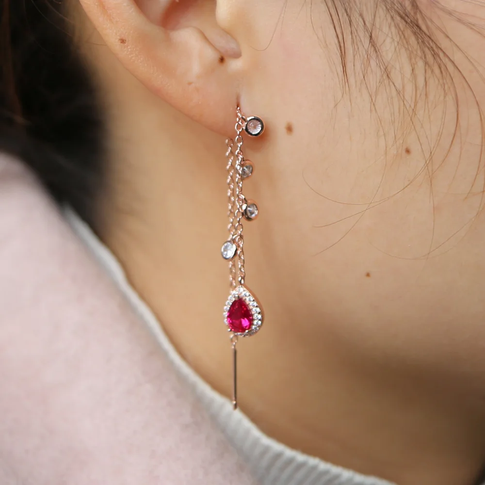 2018 Ramantic ослепительные женские ювелирные изделия Длинная цепочка с фианитами