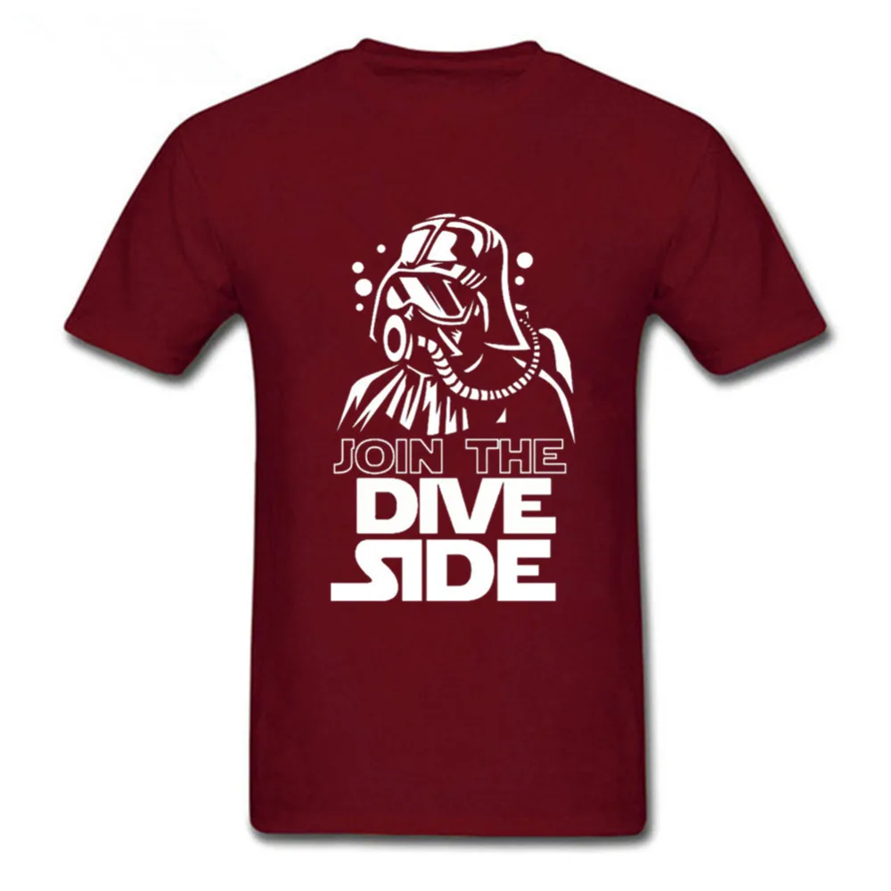 Дешевые Китайская одежда присоединиться к DIVE темно футболки для мужчин кость