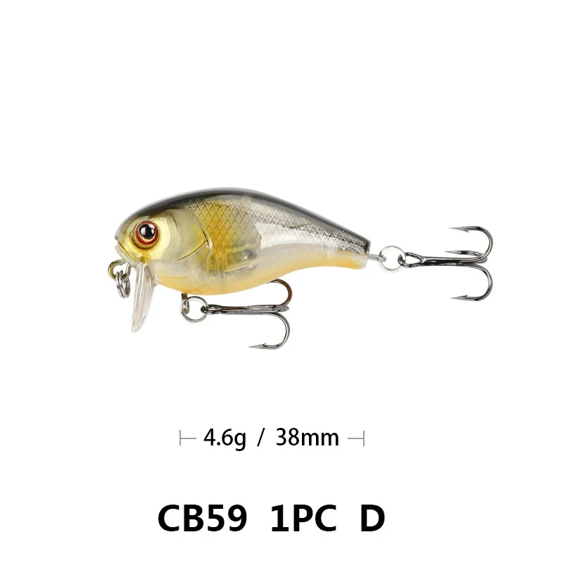 D Topwater Гольян рыболовные приманки 4,6 г 3,8 см кренкбейт мини приманки для форели маленький Whopper искусственная жесткая приманка для ловли карпа - Цвет: D