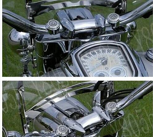 Хромированные часы и термометр на руль для Honda Shadow ACE Steed VLX 400 600 1100 DLX VTX1300 1800 Magna VF 250