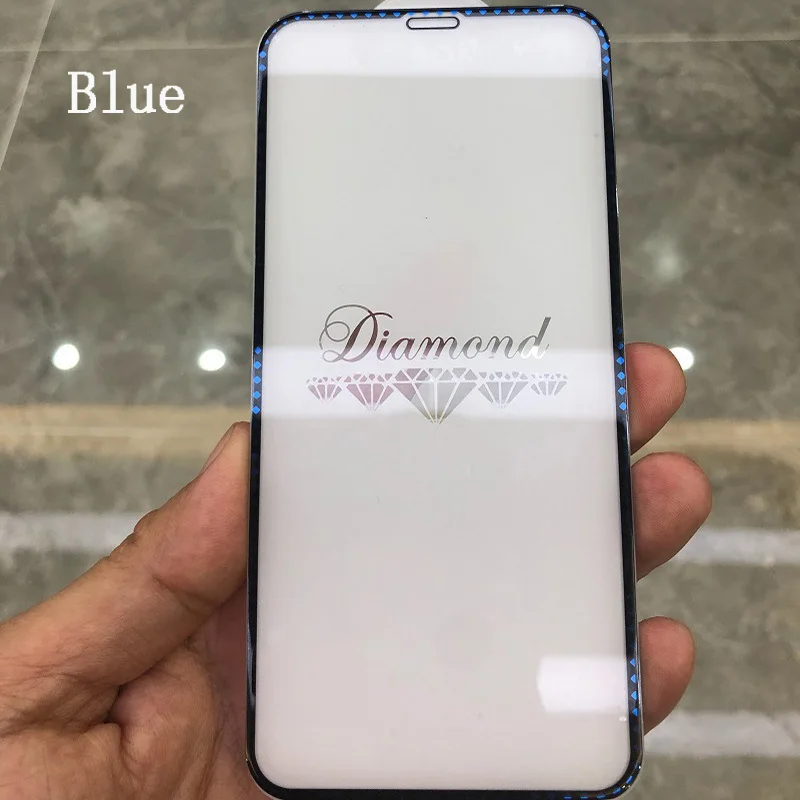 9H полное покрытие алмазный наконечник защитное закаленное стекло для iphone 6 7 6s 8 plus