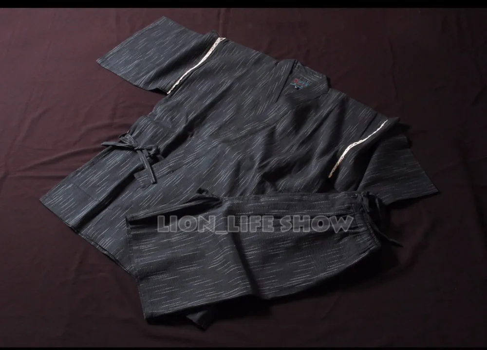 Летнее мужское кимоно Jinbei с коротким рукавом, комплект из 2 предметов, пижама, домашняя одежда (art.: 79e8a3e79) - 79e8a3e79