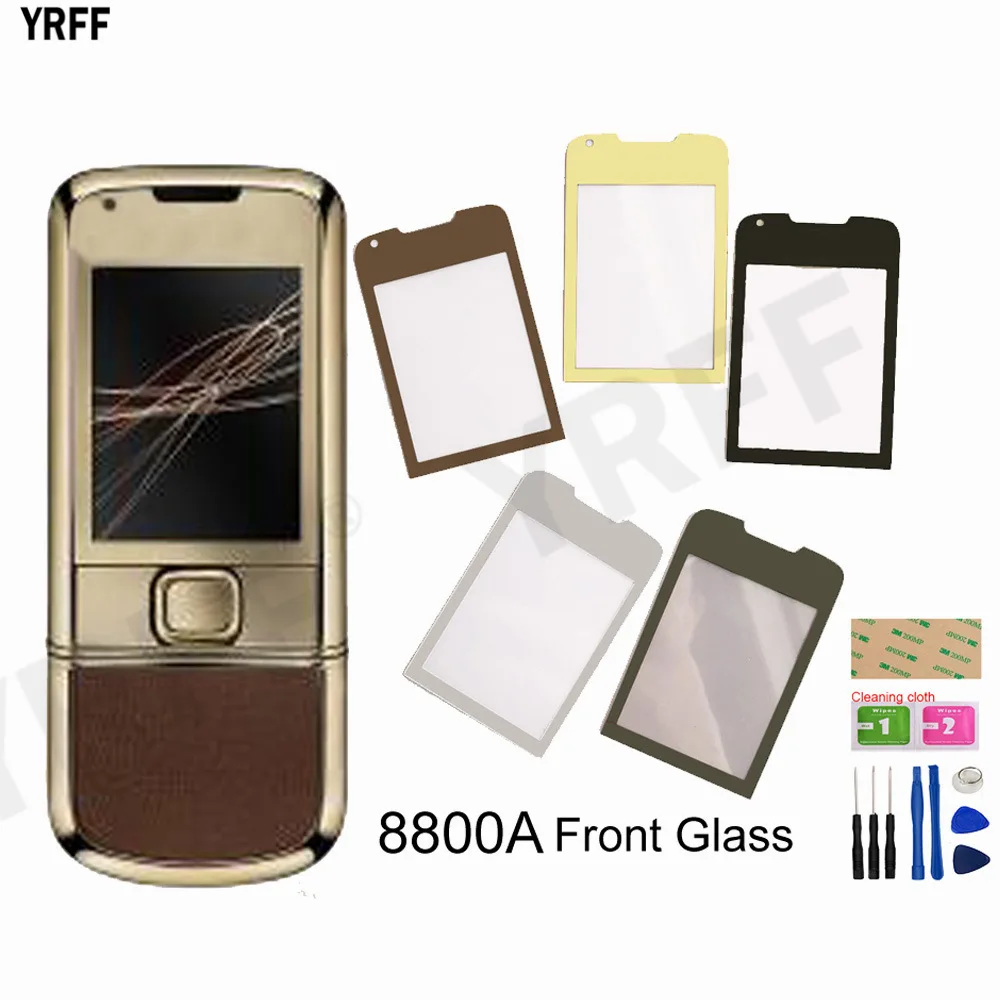 2.0'' Front Panel Glass For Nokia 8800A Front Glass Screen Outer Glass Cover Panel Replacement