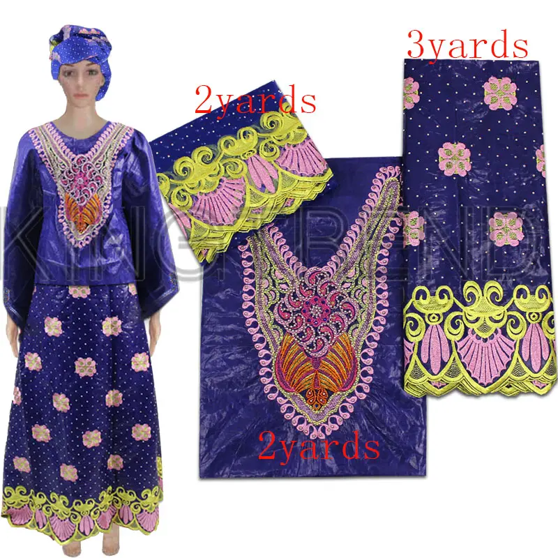 Getzner Brocade Bazin богатая ткань Африканский базин кружевная модный красный богатый с 2 ярдами кружева B17121201|bazin riche