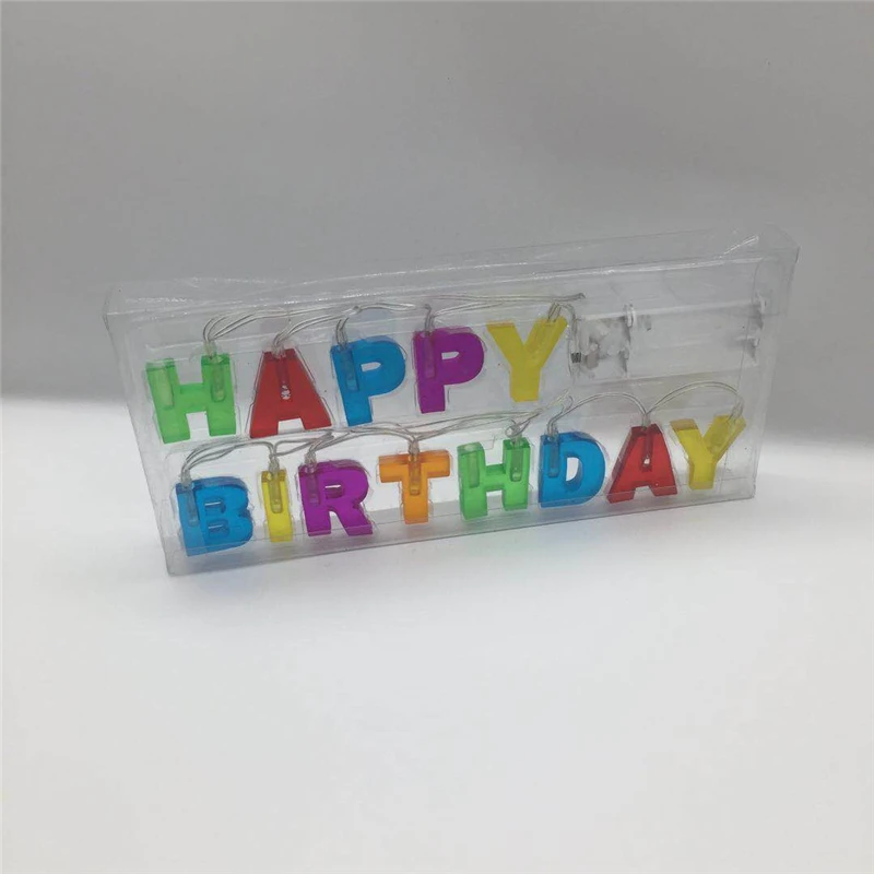 Светодиодная гирлянда с алфавитом ночник надписью Happy Birthday украшение сделай сам