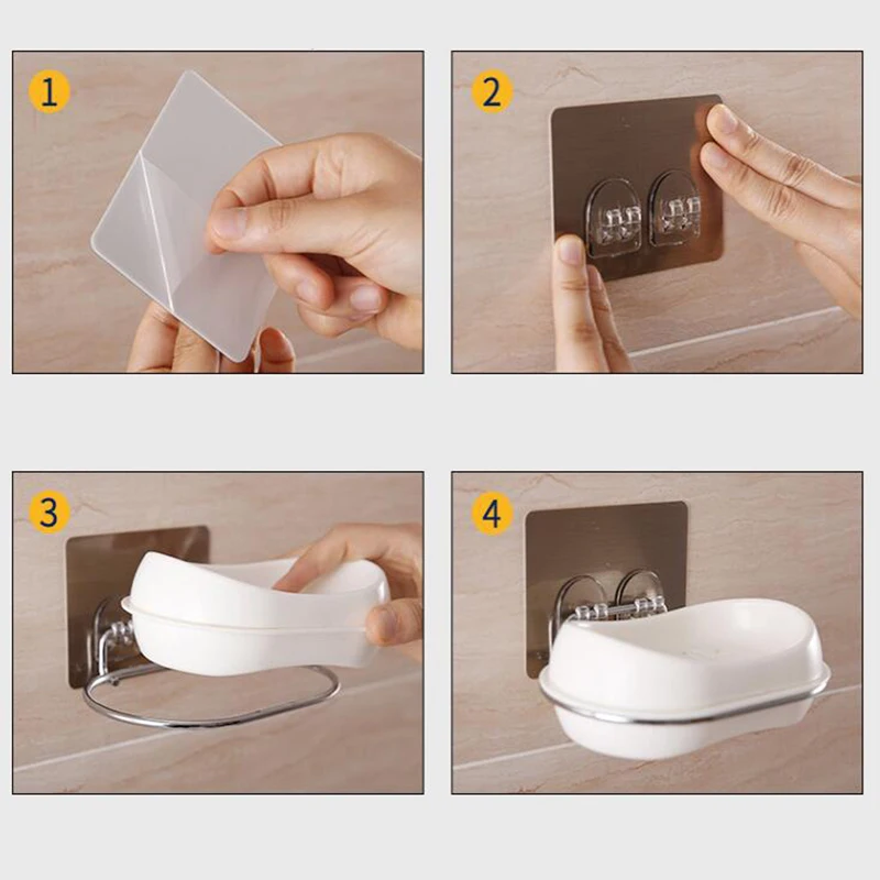 ShuangQing Home Reside Creative suction cup bathroom without traces can drain soap holder box wall hanging SQ-5046 | Дом и сад