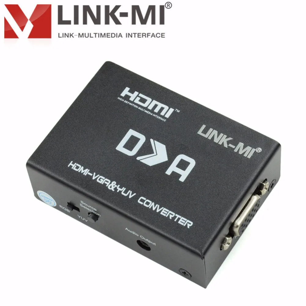 LINK-MI HVY01 HDMI в VGA RGB и YPbPr преобразователь сигналов высокой четкости аналоговый