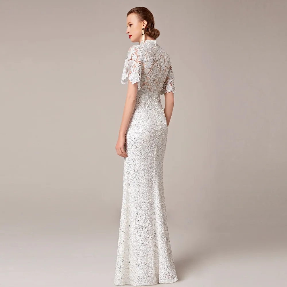 2018 Coniefox трубы новые стили бисером кружево Русалка Белый Свадебные Выпускные