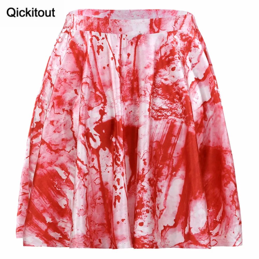 Qickitout юбки красный bleed горячие сексуальные модные женские Постепенное Цвет крови