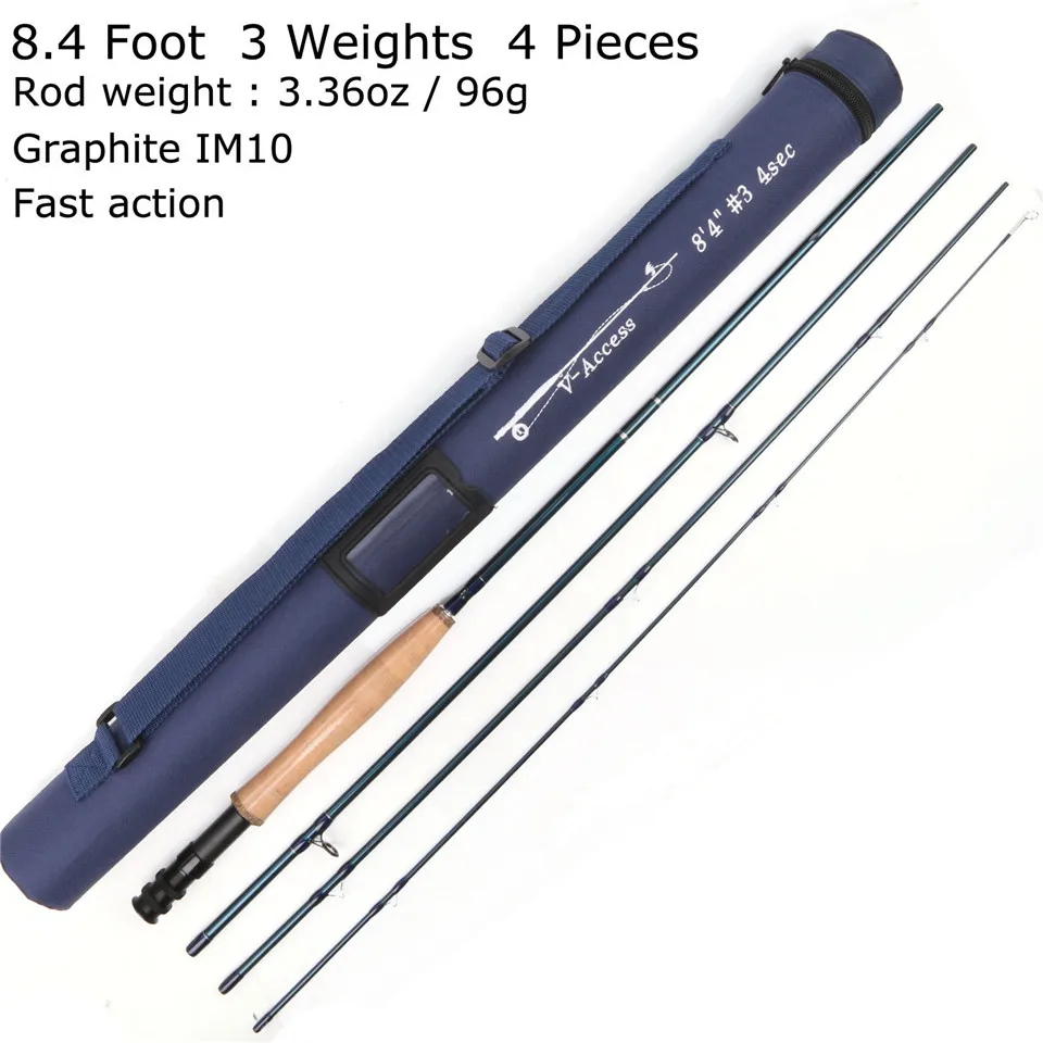 Maximumcatch Fly Fishing Rod 3/4/5/6/7/8/10/12 WT 8.4/ 9/10 FT Carbon Fast Action Fly rods With Tube