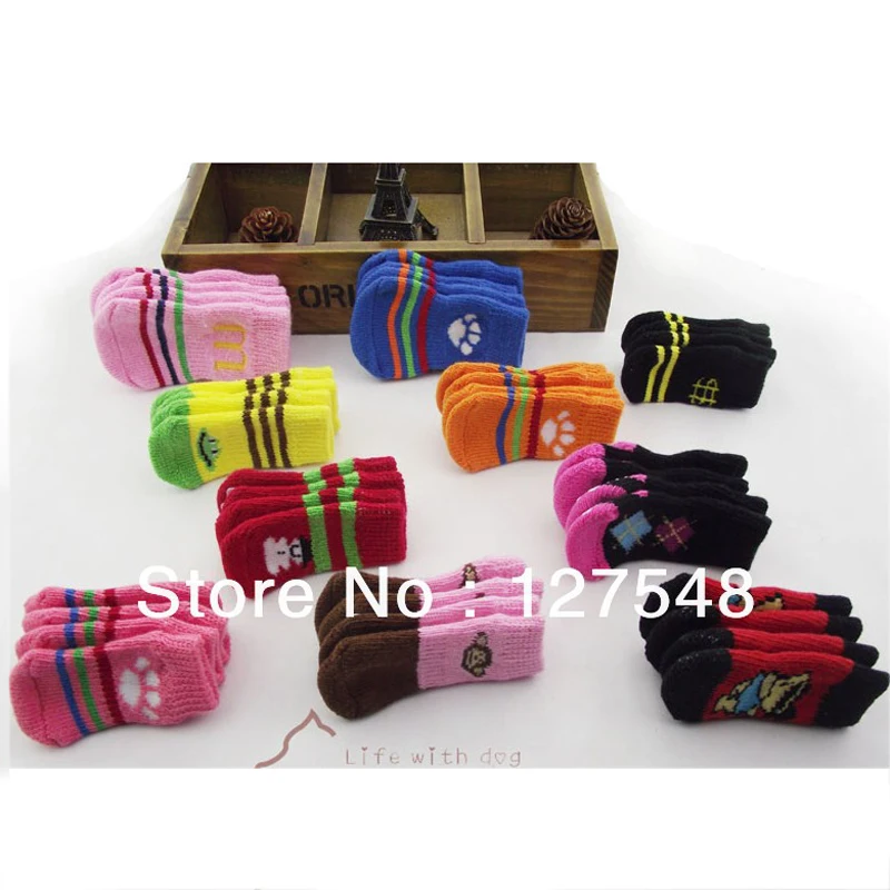 Новинка 4 шт./лот = 1 компл./лот мягкие хлопковые противоскользящие теплые носки