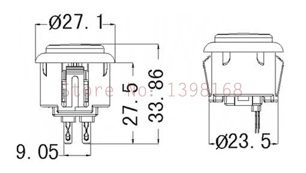 Новинка! 24 мм Кнопка кассеты pc джойстик Кнопка/аркадная Кнопка/оригинальная