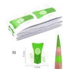 100 шт.упак. 10 форм для ногтей акриловая кривая французский гель УФ-лак удлиняющие формы трафаретная наклейка для ногтей FR01