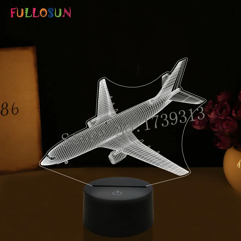 FULLOSUN модель самолета 3D ночник детская спальня светодиодный ночник самолет декоративное освещение как папа пилот подарок
