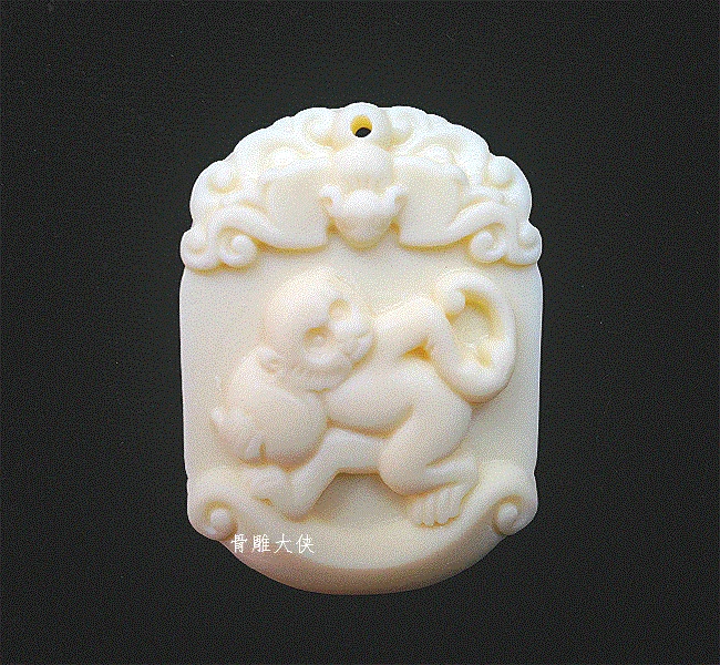 Ivory White Yak Bone Shepherd Pork Chicken Dog Tiger Snake Dragon Rabbit Monkey Pendant Men and Women Necklace can choose | Украшения и